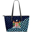 Fiji Polynesian Leather Tote Coat Of Arms T