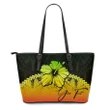 (Custom) Polynesian Leather Tote Bag Hibiscus Personal Signature Reggae A02