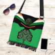 Celtic All Over Print Boho Handbag , Irish Shamrock With Celtic Patterns , BN21