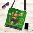 Ireland Celtic Boho Handbag , Happy Leprechaun , BN23