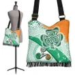 Ireland Celtic Boho Handbag - Ireland Shamrock With Celtic Patterns - BN23