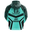New Zealand Coat Of Arms Polynesian Hoodie  - Turquoise