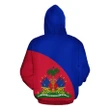 Haiti All Over Hoodie Coat Of Arms Polynesian Custom Hoodie TH5