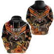 (Custom Personalised) Wests Hoodie Tigers Indigenous Naidoc Heal Country! Heal Our Nation Black, Custom Text And Number