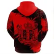 New Zealand Coat Of Arms Kanaka Polynesian Hoodie - Red - Vincent Style - J2