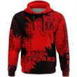 New Zealand Coat Of Arms Kanaka Polynesian Hoodie - Red - Vincent Style - J2