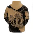 New Zealand Coat Of Arms Kanaka Polynesian Hoodie - Gold - Vincent Style - J2