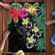 Kanaka Maoli (Hawaii) Wood Puzzle - Hibiscus Turtle Tattoo Black