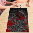 Vikings Premium Wood Jigsaw Puzzle (Vertical) - Ravens and Vegvisir Tattoo Style Blood
