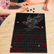 Vikings Premium Wood Jigsaw Puzzle (Vertical) - Raven Tattoo Style Blood