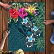 Kanaka Maoli (Hawaii) Puzzle - Hibiscus Turtle Tattoo Blue