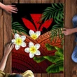 Kanaka Maoli (Hawaiian) Puzzle, Polynesian Plumeria Banana Leaves Red