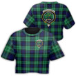 1sttheworld T-Shirt - Abercrombie Clan Tartan Crest Croptop T-Shirt A7 | 1sttheworld.com