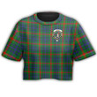 1sttheworld T-Shirt - Aiton Clan Tartan Crest Croptop T-Shirt A7 | 1sttheworld.com