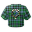 1sttheworld T-Shirt - Arbuthnot Ancient Clan Tartan Crest Croptop T-Shirt A7 | 1sttheworld.com