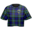1sttheworld T-Shirt - Arbuthnot Modern Clan Tartan Crest Croptop T-Shirt A7 | 1sttheworld.com