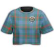 1sttheworld T-Shirt - Agnew Ancient Clan Tartan Crest Croptop T-Shirt A7 | 1sttheworld.com