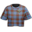 1sttheworld T-Shirt - Anderson Modern Clan Tartan Crest Croptop T-Shirt A7 | 1sttheworld.com
