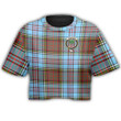 1sttheworld T-Shirt - Anderson Ancient Clan Tartan Crest Croptop T-Shirt A7 | 1sttheworld.com