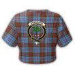 1sttheworld T-Shirt - Anderson Modern Clan Tartan Crest Croptop T-Shirt A7 | 1sttheworld.com