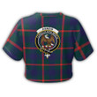 1sttheworld T-Shirt - Agnew Modern Clan Tartan Crest Croptop T-Shirt A7 | 1sttheworld.com