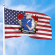 1sttheworld Premium Flag - Prevost American Family Crest Flag A7 | 1sttheworld.com