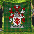1sttheworld Premium Quilt - Newman Irish Family Crest Quilt - Irish National Tartan A7 | 1sttheworld.com