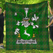 1sttheworld Premium Quilt - Mcgettigan Or Gethin Irish Family Crest Quilt - Irish National Tartan A7 | 1sttheworld.com