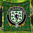 1sttheworld Premium Quilt - House Of O'Gallagher Irish Family Crest Quilt - Irish National Tartan A7 | 1sttheworld.com