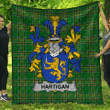 1sttheworld Premium Quilt - Hartigan Or O'Hartagan Irish Family Crest Quilt - Irish National Tartan A7 | 1sttheworld.com