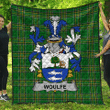 1sttheworld Premium Quilt - Woulfe Irish Family Crest Quilt - Irish National Tartan A7 | 1sttheworld.com