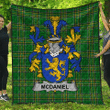 1sttheworld Premium Quilt - Mcdaniel Or Daniel Irish Family Crest Quilt - Irish National Tartan A7 | 1sttheworld.com