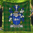 1sttheworld Premium Quilt - Gorman Or Mcgorman Irish Family Crest Quilt - Irish National Tartan A7 | 1sttheworld.com