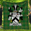 1sttheworld Premium Quilt - Wirley Irish Family Crest Quilt - Irish National Tartan A7 | 1sttheworld.com