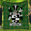 1sttheworld Premium Quilt - Sullivan Or O'Sullivan Irish Family Crest Quilt - Irish National Tartan A7 | 1sttheworld.com