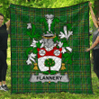 1sttheworld Premium Quilt - Flannery Or O'Flannery Irish Family Crest Quilt - Irish National Tartan A7 | 1sttheworld.com