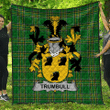 1sttheworld Premium Quilt - Trumbull Or Turnbull Irish Family Crest Quilt - Irish National Tartan A7 | 1sttheworld.com