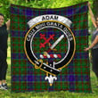 1sttheworld Premium Quilt - Adam Clan Tartan Crest Quilt A7 | 1sttheworld.com