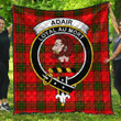 1sttheworld Premium Quilt - Adair Clan Tartan Crest Quilt A7 | 1sttheworld.com