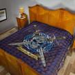 1sttheworld Quilt - Pride of Scotland Tartan Premium Quilt Celtic Scottish Warrior A7 | 1sttheworld.com