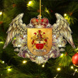 1sttheworld Germany Ornament - Nachtigal German Family Crest Christmas Ornament - Royal Shield A7 | 1stScotland.com