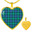 1sttheworld Jewelry - Flower Of Scotland Tartan Heart Necklace A7 | 1sttheworld