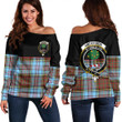 1sttheworld Clothing - Anderson Ancient Clan Tartan Crest Off Shoulder Sweatshirt - Special Version A7 | 1sttheworld