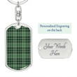 1sttheworld Jewelry - MacDonald Lord of the Isles Hunting Tartan Dog Tag with Swivel Keychain A7