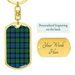 1sttheworld Jewelry - Blackwatch Ancient Tartan Dog Tag with Swivel Keychain A7 | 1sttheworld
