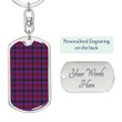1sttheworld Jewelry - Montgomery Modern Tartan Dog Tag with Swivel Keychain A7