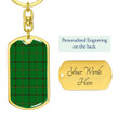 1sttheworld Jewelry - Don _Tribe of Mar Tartan Dog Tag with Swivel Keychain A7 | 1sttheworld