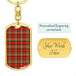 1sttheworld Jewelry - MacGill Modern Tartan Dog Tag with Swivel Keychain A7 | 1sttheworld