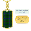 1sttheworld Jewelry - Henderson Modern Tartan Dog Tag with Swivel Keychain A7 | 1sttheworld