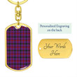 1sttheworld Jewelry - Montgomery Modern Tartan Dog Tag with Swivel Keychain A7 | 1sttheworld